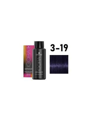 Schwarzkopf Igora Vibrance 3-19 - Краситель тон-в-тон темный коричневый сандре фиолетовый 60 мл