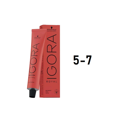 Schwarzkopf Igora Royal 5-7 - Перманентный краситель светлый коричневый медный 60 мл