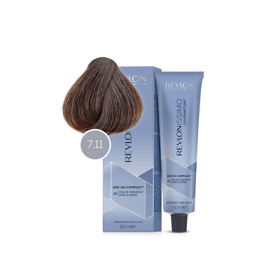 Revlon Revlonissimo Colorsmetique 7.11 - Перманентная краска для волос блонд интенсивно-пепельный 60 мл