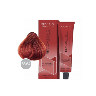 Revlon Revlonissimo Colorsmetique 66.64 - Перманентная краска для волос темный блонд красно-медный 60 мл