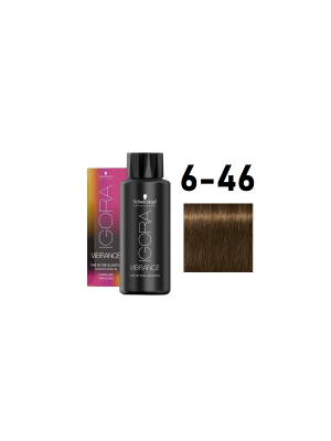 Schwarzkopf Igora Vibrance 6-46 - Краситель тон-в-тон темный русый бежевый шоколадный 60 мл