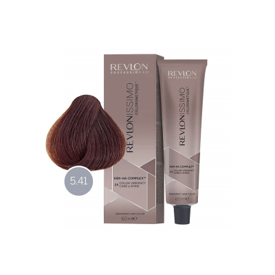 Revlon Revlonissimo Colorsmetique 5.41 - Перманентная краска для волос светло-коричневый каштаново-пепельный 60 мл
