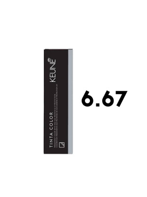 Keune Tinta Color 6.67 - Стойкая краска для волос темный красно-фиолетовый блондин 60 мл