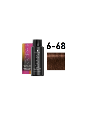 Schwarzkopf Igora Vibrance 6-68 - Краситель тон-в-тон темный русый шоколадно-красный 60 мл