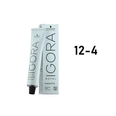 Schwarzkopf Igora Royal 12-4 - Перманентный краситель специальный блонд бежевый 60 мл