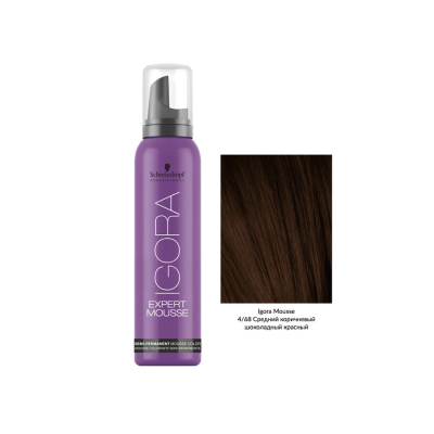 Schwarzkopf Igora Expert Mousse 4-68 - Тонирующий мусс средний шатен шоколадно-красный 100 мл