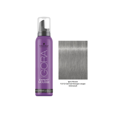 Schwarzkopf Igora Expert Mousse 9,5-12 - Тонирующий мусс светлый блонд сандре пепельный 100 мл