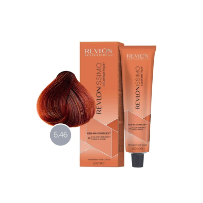 Revlon Revlonissimo Colorsmetique 6.46 - Перманентная краска для волос темный блонд медно-красный 60 мл