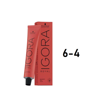 Schwarzkopf Igora Royal 6-4 - Перманентный краситель темный русый бежевый 60 мл