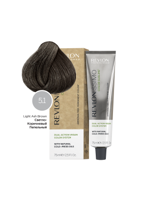 Revlon Revlonissimo Color Sublime 5.1 - Перманентный краситель без аммиака светло-коричневый пепельный 75 мл
