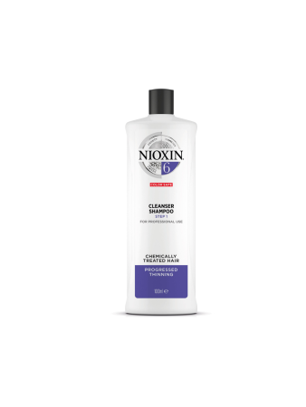 Nioxin System 6 Shampoo - Очищающий шампунь для химически обработанных истонченных волос 1000 мл
