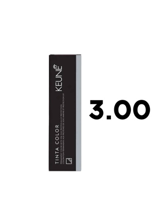 Keune Tinta Color 3.00 - Стойкая краска для седых волос темный шатен 60 мл
