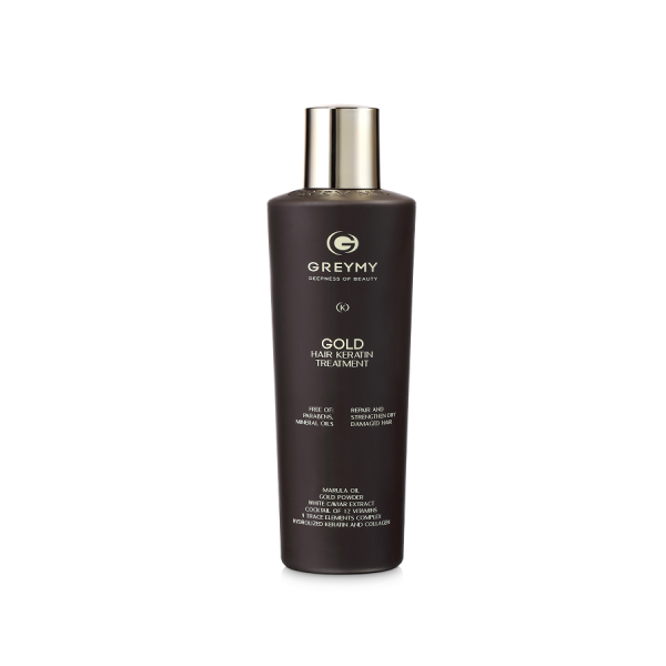 Greymy Gold Hair Keratin Treatment - Кератиновый крем для выпрямления с частицами золота