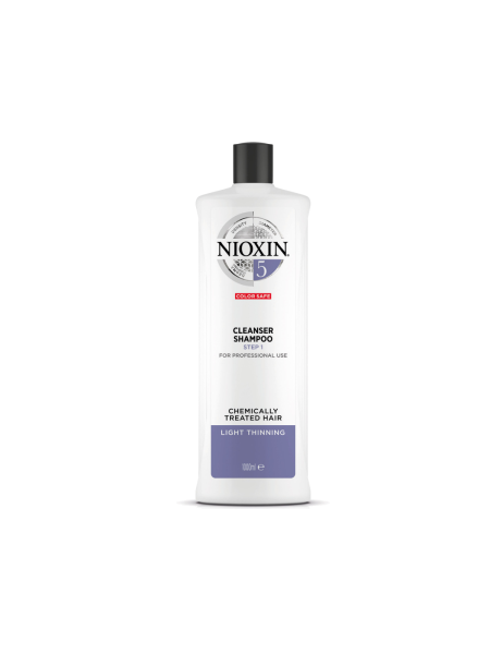 Nioxin System 5 Shampoo - Очищающий шампунь для химически обработанных волос с тенденцией к истончению