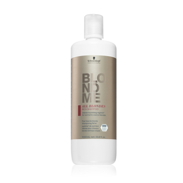 Schwarzkopf BlondMe All Blondes Rich Shampoo - Обогащенный шампунь для средних и жестких волос всех типов блонд