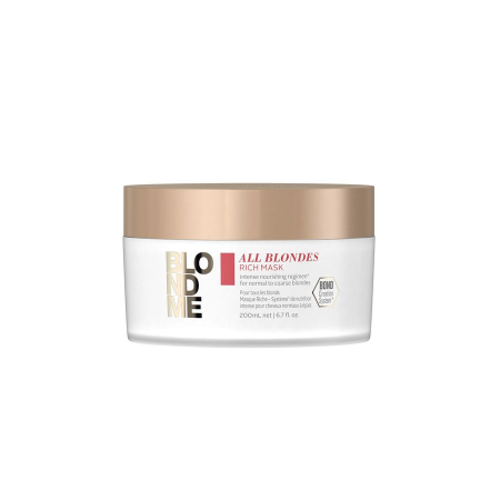 Schwarzkopf BlondMe All Blondes Rich Mask - Обогащенная маска для средних и жестких волос всех типов блонд 200 мл