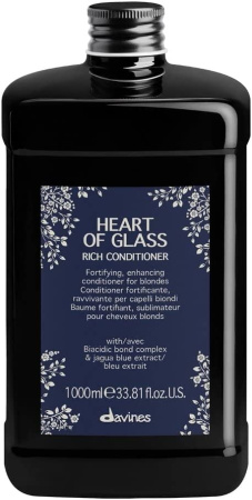 Davines Heart of Glass Rich Conditioner - Питательный кондиционер для защиты и сияния блонд