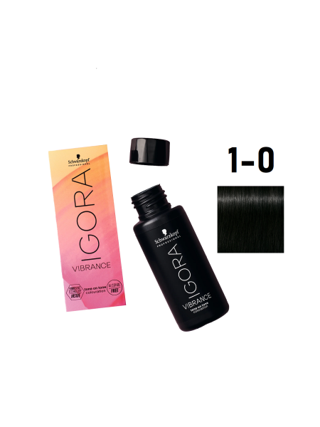 Schwarzkopf Igora Vibrance 1-0 - Краситель тон-в-тон черный натуральный 60 мл
