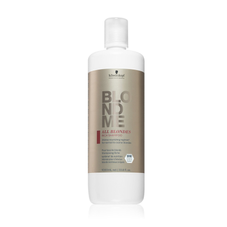 Schwarzkopf BlondMe All Blondes Rich Shampoo - Обогащенный шампунь для средних и жестких волос всех типов блонд 1000 мл