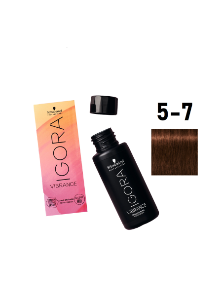 Schwarzkopf Igora Vibrance 5-7 - Краситель тон-в-тон светлый коричневый медный 60 мл