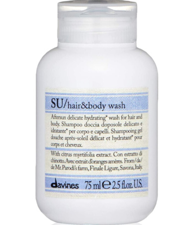 Davines SU Hair & Body Wash - Шампунь для волос и тела после солнца 75 мл