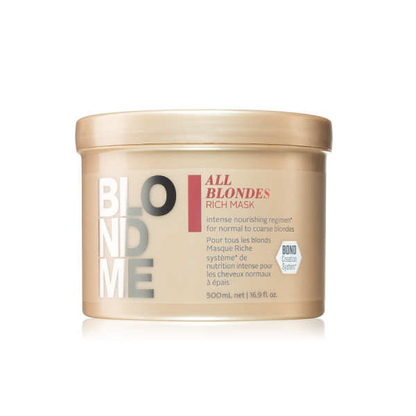 Schwarzkopf BlondMe All Blondes Rich Mask - Обогащенная маска для средних и жестких волос всех типов блонд
