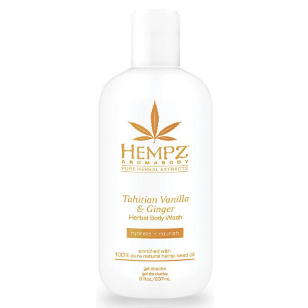 Hempz Tahitian Vanilla & Ginger Herbal Body Wash - Гель для душа Имбирь и Ваниль Таити 237 мл